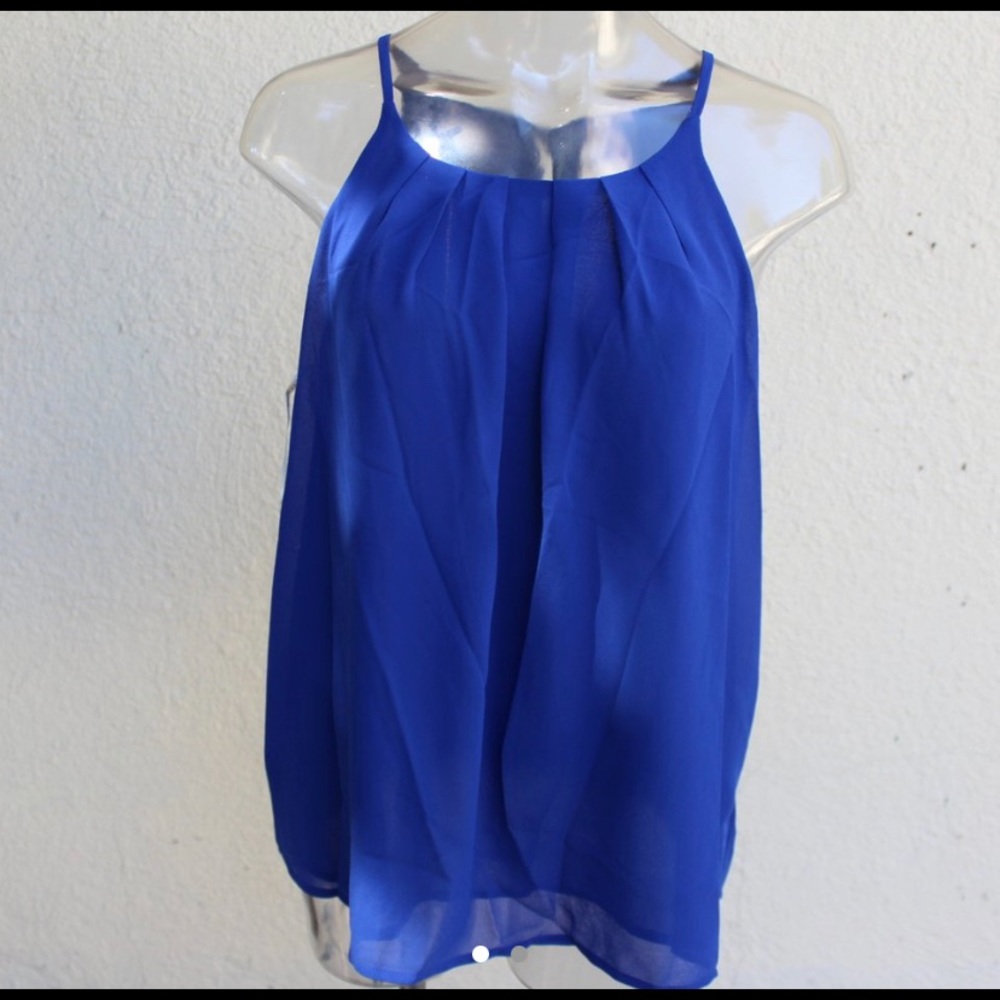 🦩 New Pleated Back Keyhole Top - Royal Blue 🦩